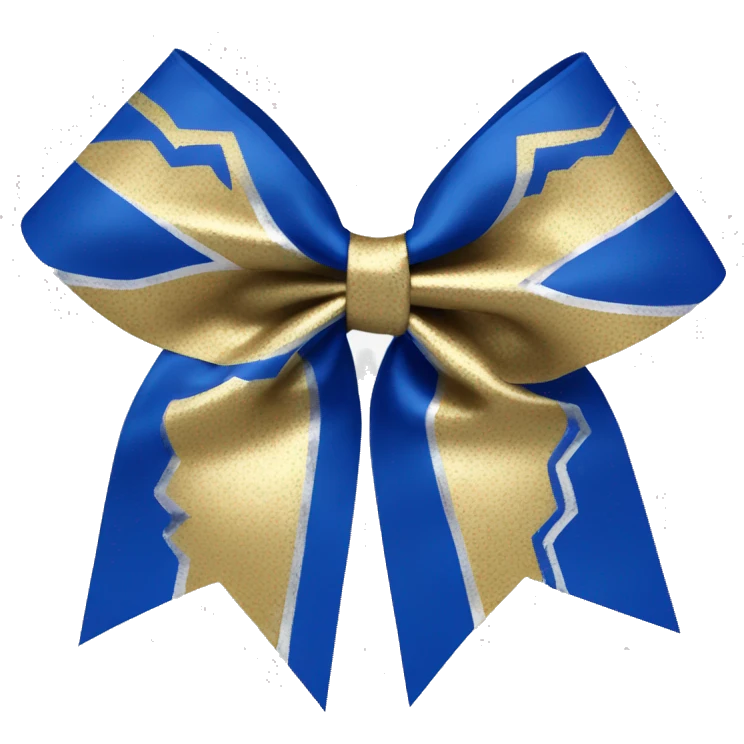 Royal blue cheer bow emoji