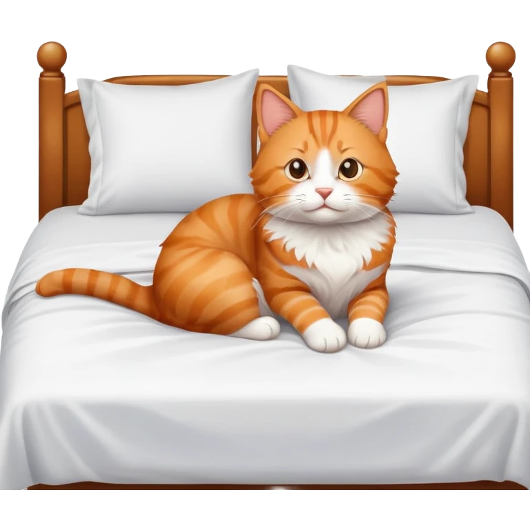 cat sitting on a bed emoji