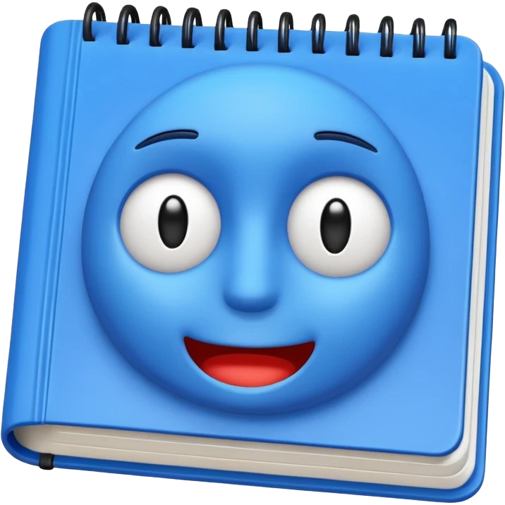 The Blue notebook3D emoji
