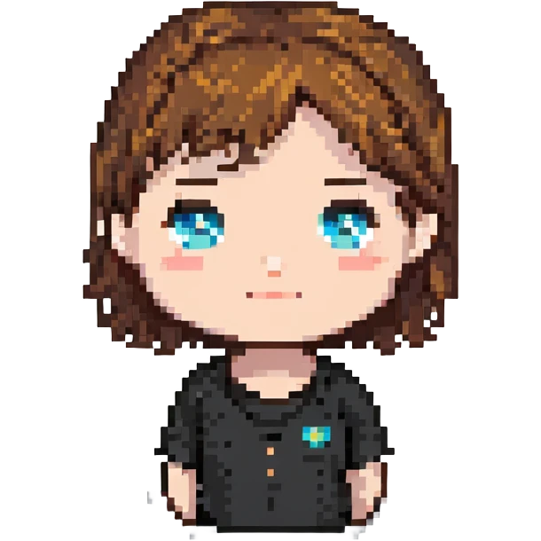 female with short brown hair emoji
