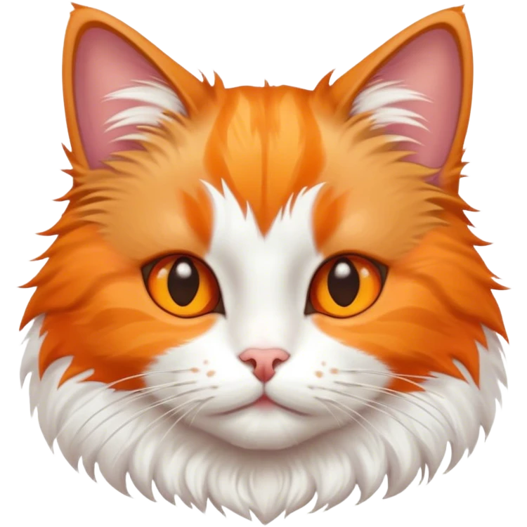Cat with orange and white fur emoji