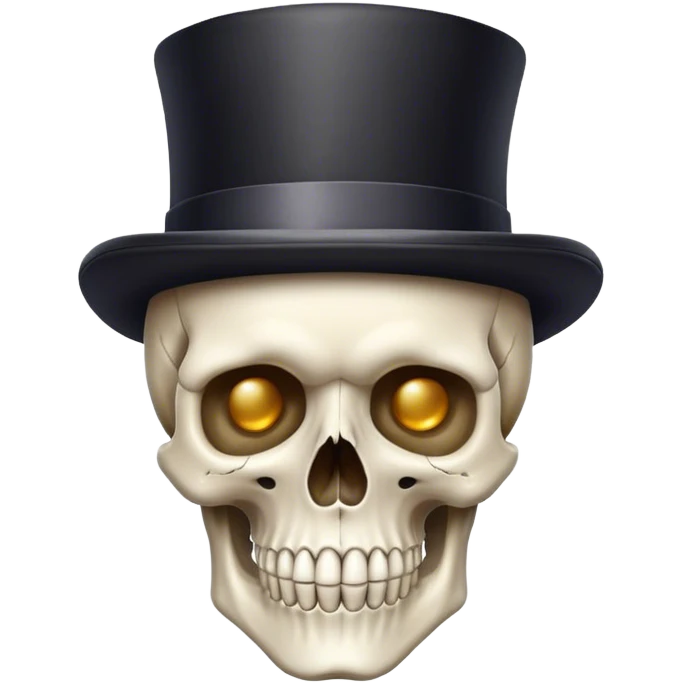 Skull wearing a top hat emoji