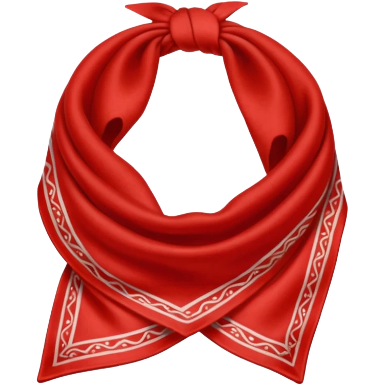 A transparent sanguine-red bandana  emoji