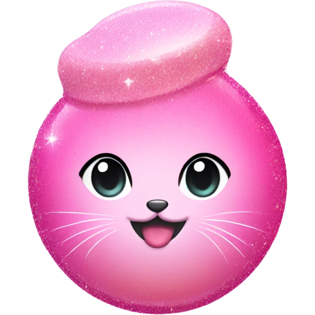 Pink ombre full body seal with glitter emoji