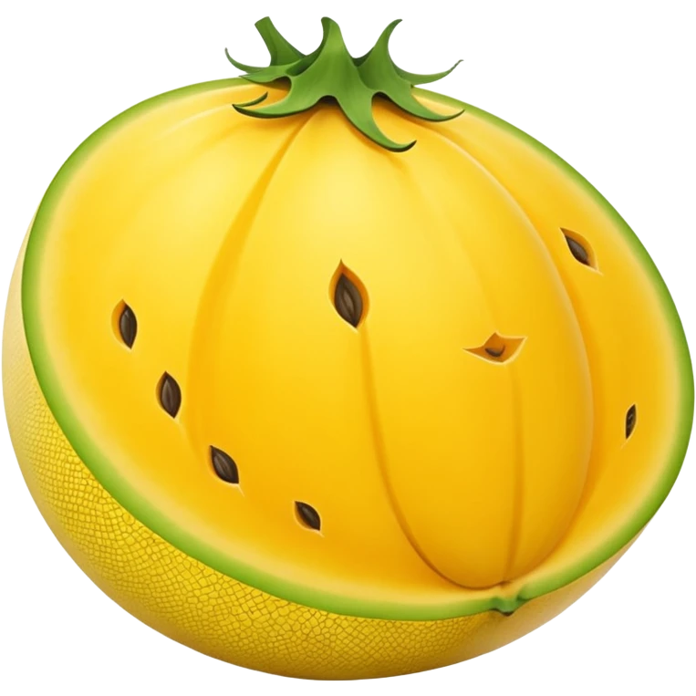 canary whole very yellow melon oval shape emoji