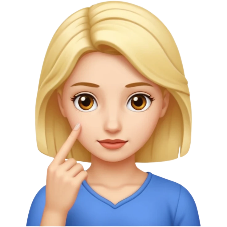 Девушка крутит пальцем у виска emoji