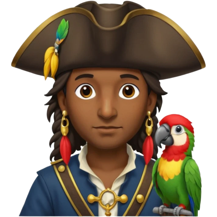 pirate and parrot emoji