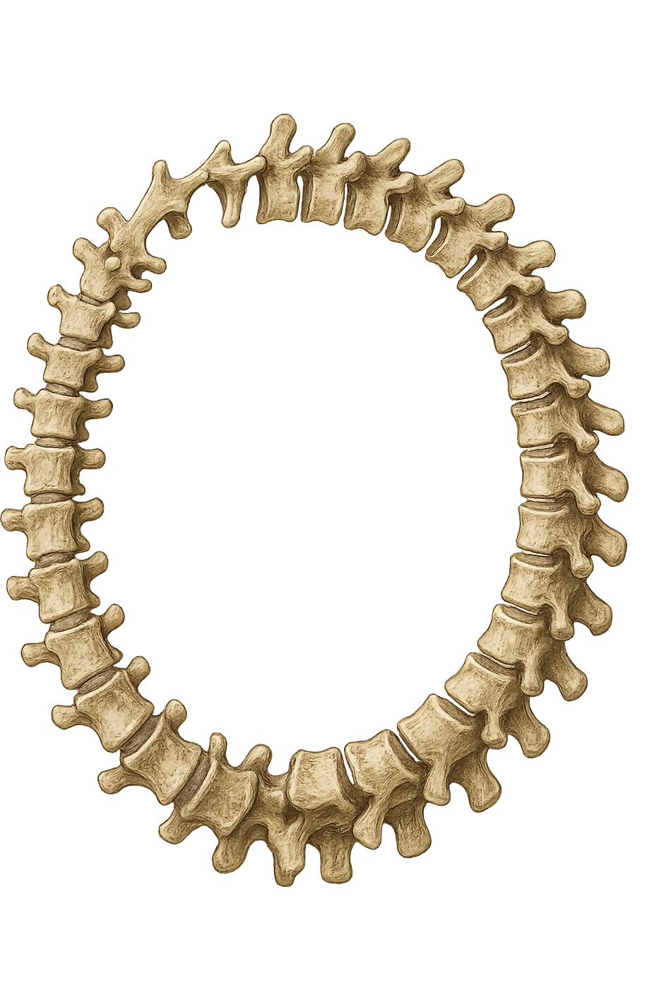 SPINA DORSALE ANATOMICA UMANA REALISTICA CHIUSA A CERCHIO emoji