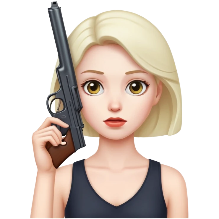 A person with a gun to her head emoji