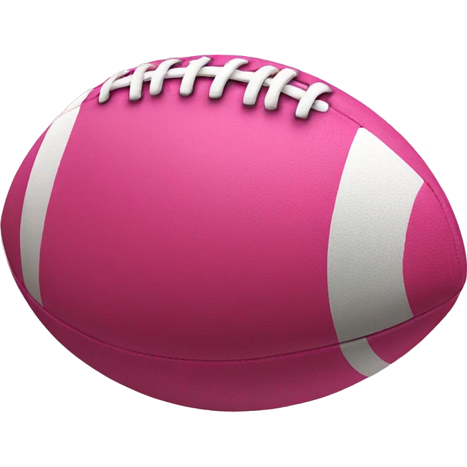 Realistic pink football emoji