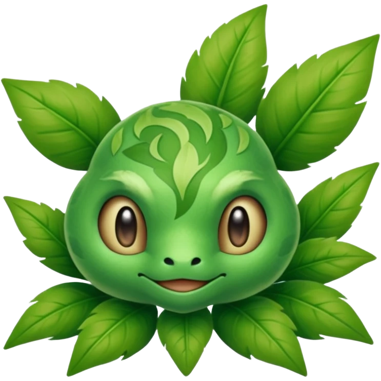 Pokemon red and green legendary grass type emoji
