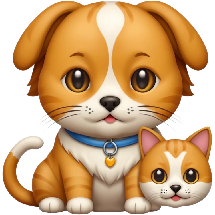 cat mix with dog emoji