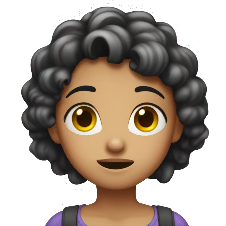 A girl feeling stupid  emoji