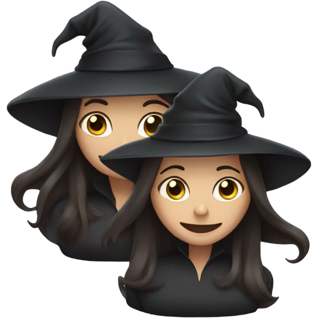 Two brunette witches  emoji
