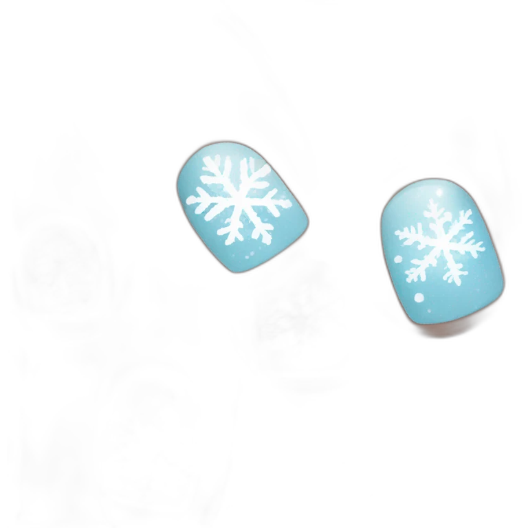 snowflake nail polish on toes emoji