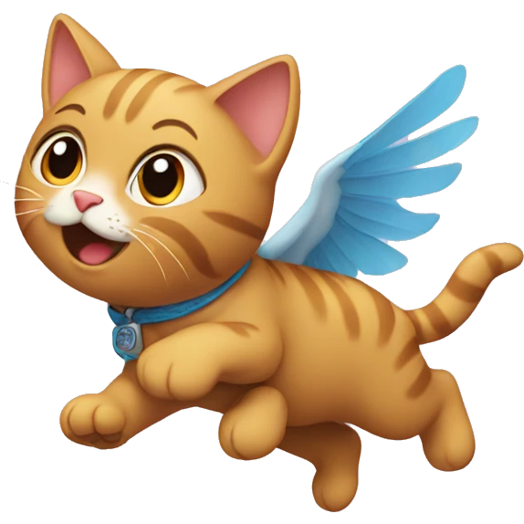 Cat flying emoji