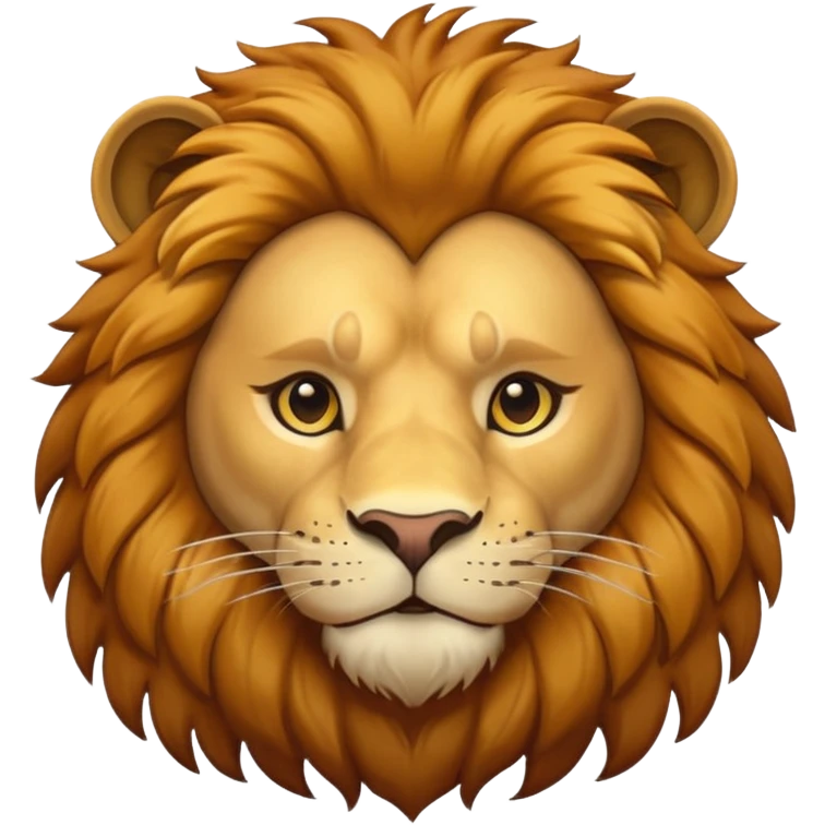 Hyper realistic lion emoji