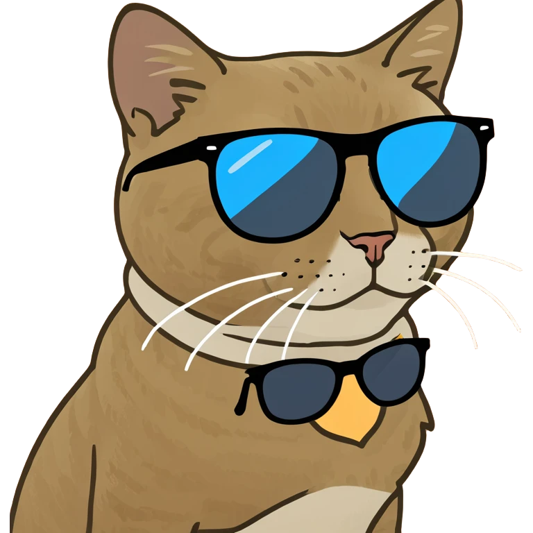 Cat with sunglasses emoji