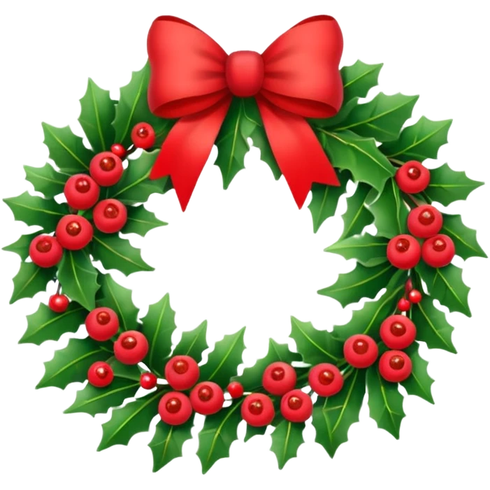 Christmas wreath emoji