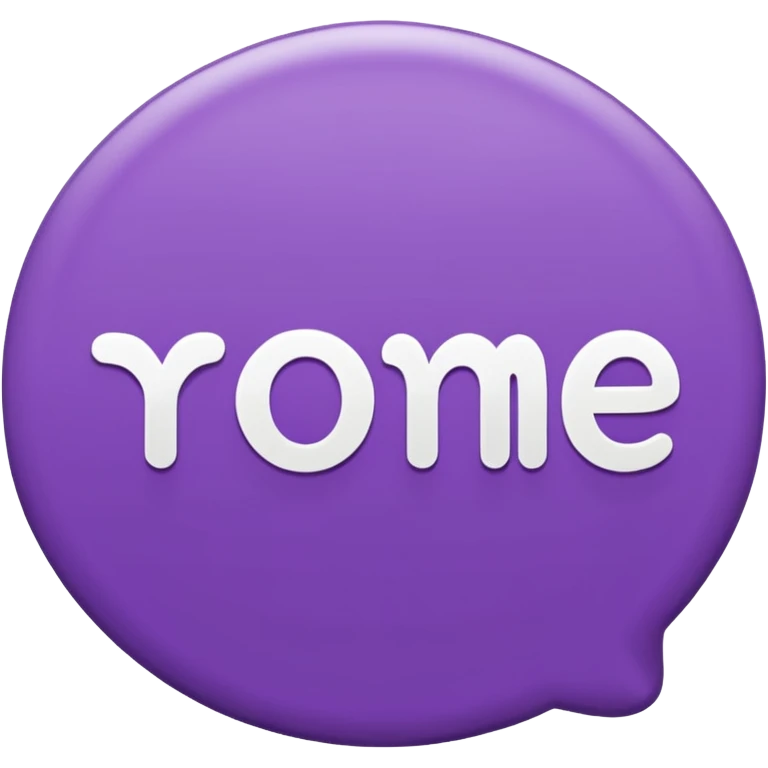 Purple Speech bubble sticker that says "me" in white letters by  emoji