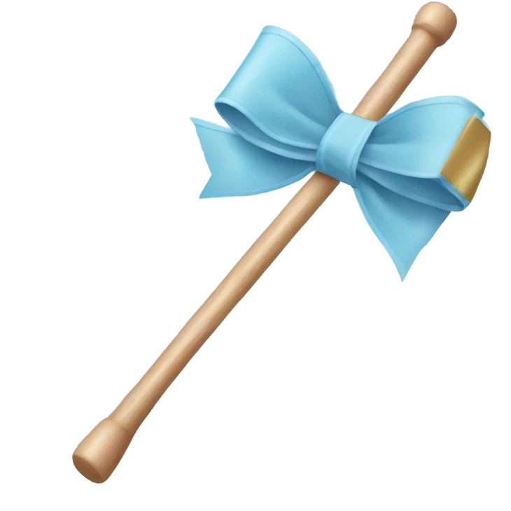 Light blue croquet bow  emoji
