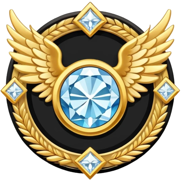 Diamond stone award-in-frame-decorated-with-golden-angel--wings emoji
