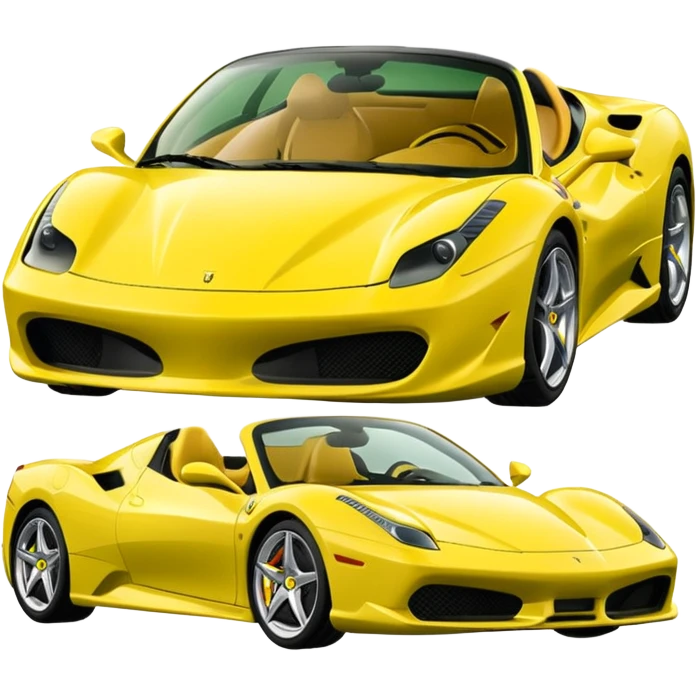 green and yellow ferrari emoji