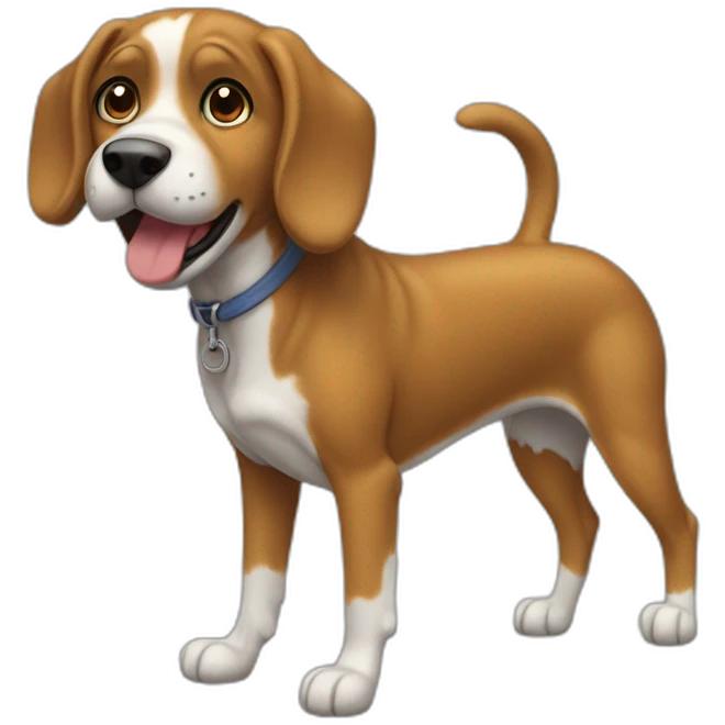 chat sur un chien emoji