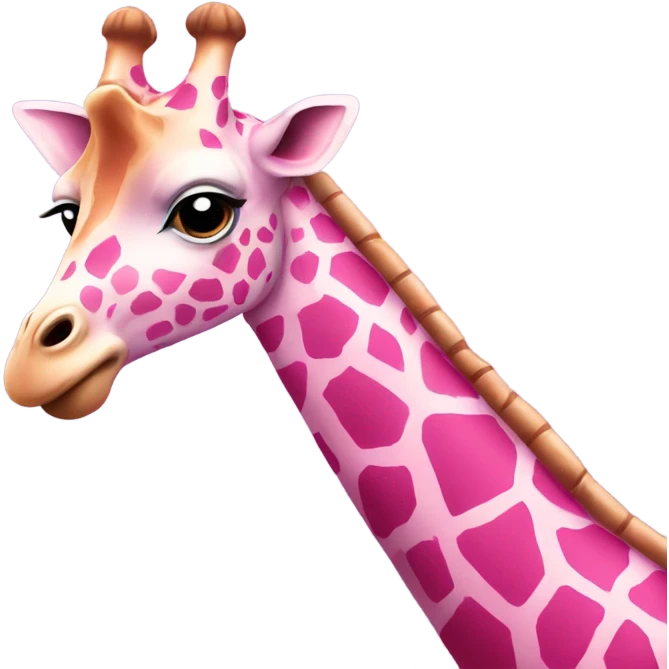pink giraffe  emoji