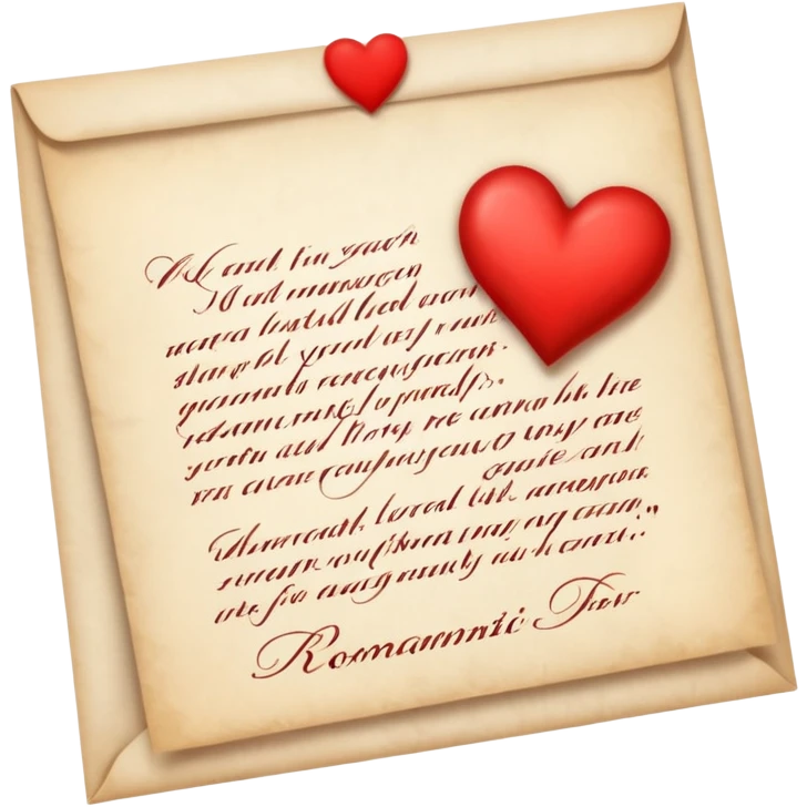 romantic letter emoji