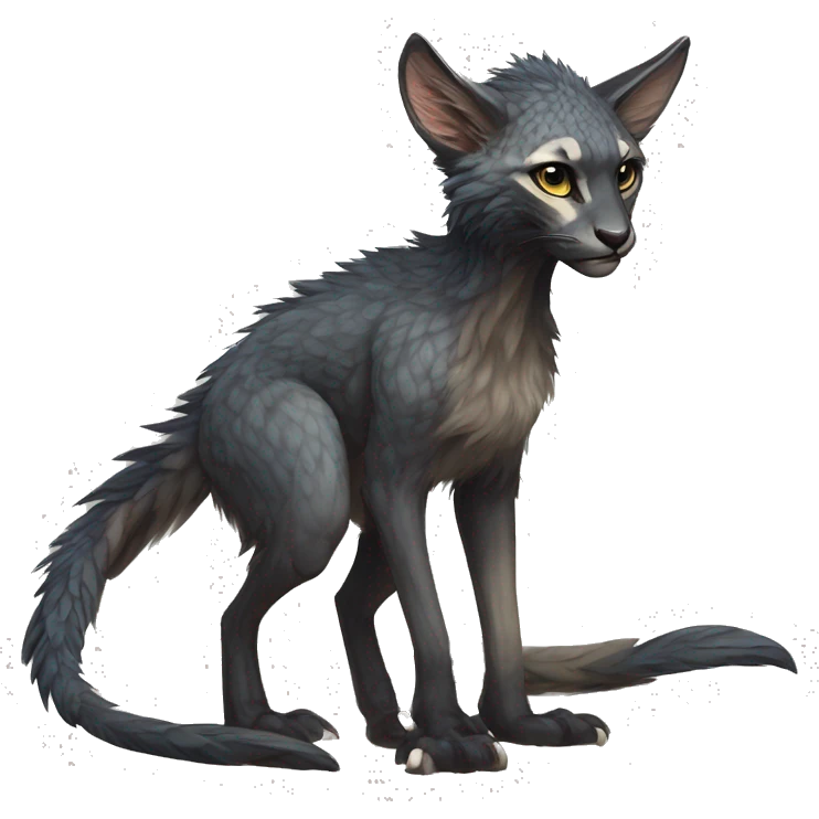 Modern Realistic Rare Fantasy Vernid-Trico-species by LiLaiRa full body emoji