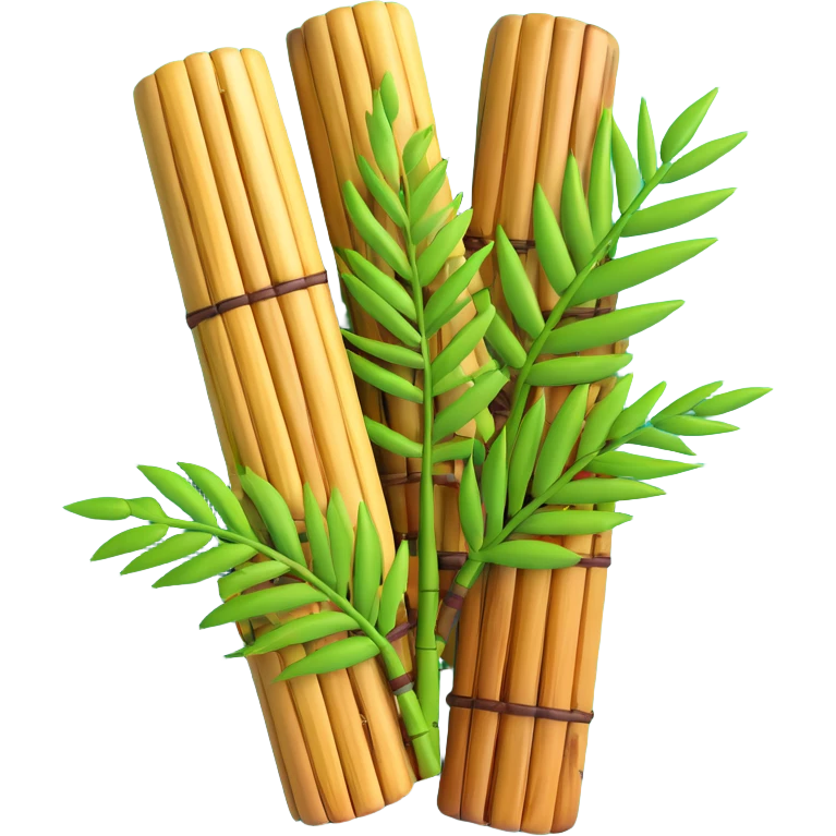 Hawaiian-style bar emoji, tropical decor, palm leaves, bamboo, vibrant colors emoji