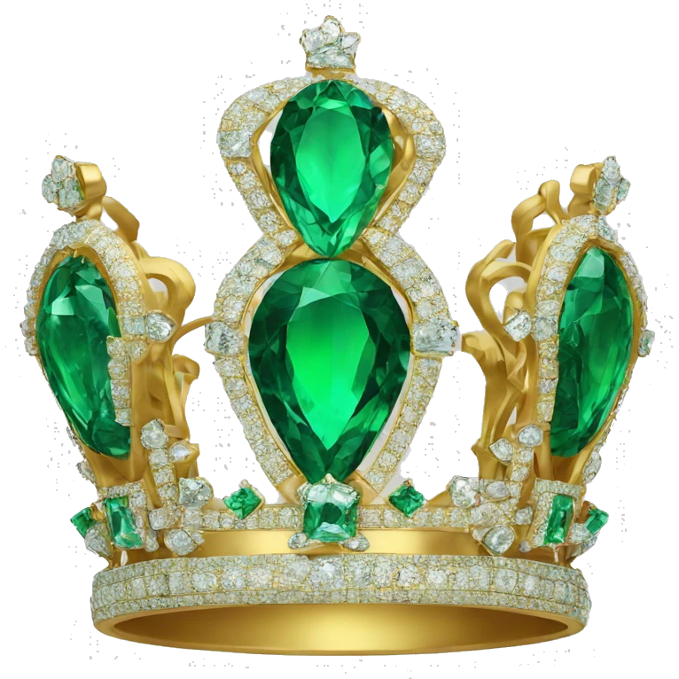 crown emerald color   emoji