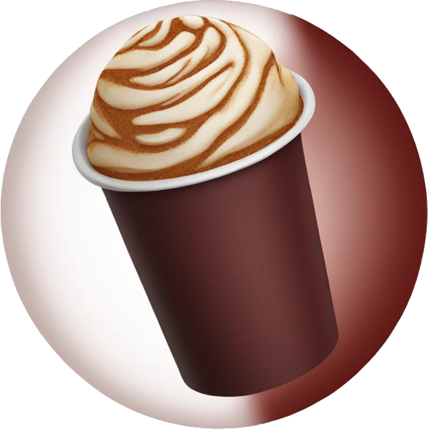 Dark red starbucks emoji