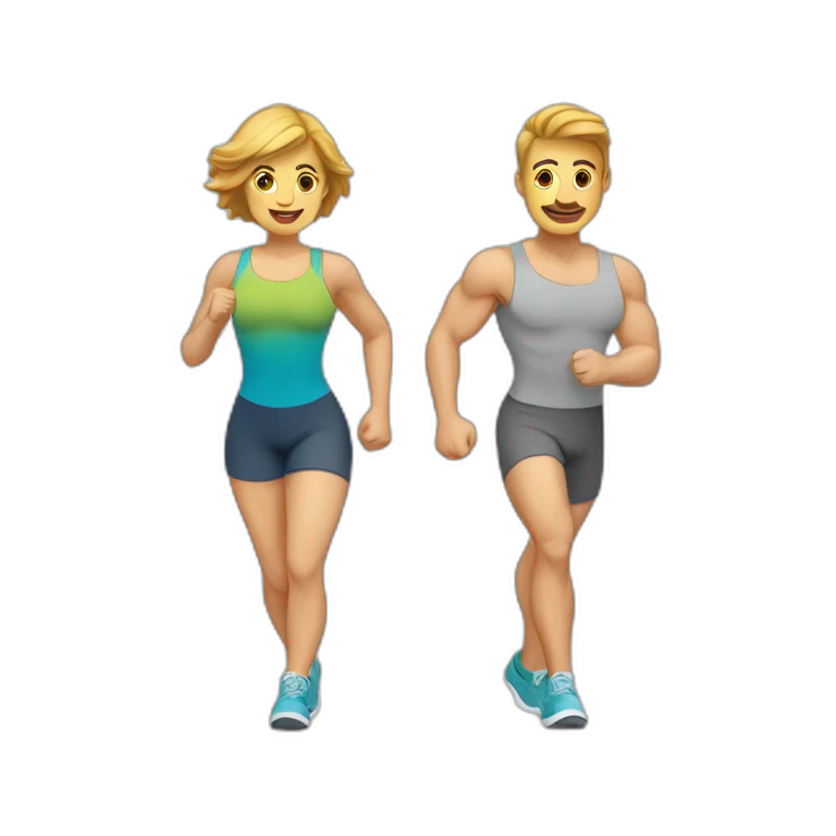Deux personnes très proches physiquement  emoji