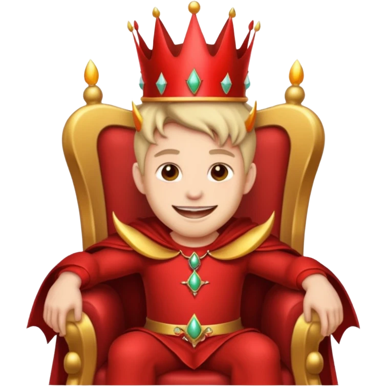 Creer une emoji qui est heureuse est diabolique avec curonne et trône  emoji