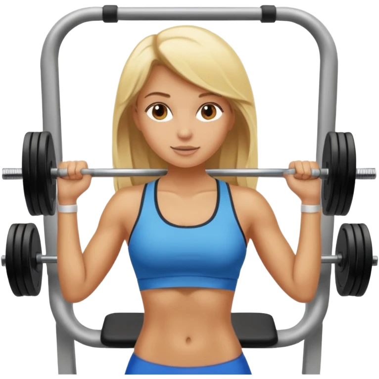 Blonde girl in the gym  emoji