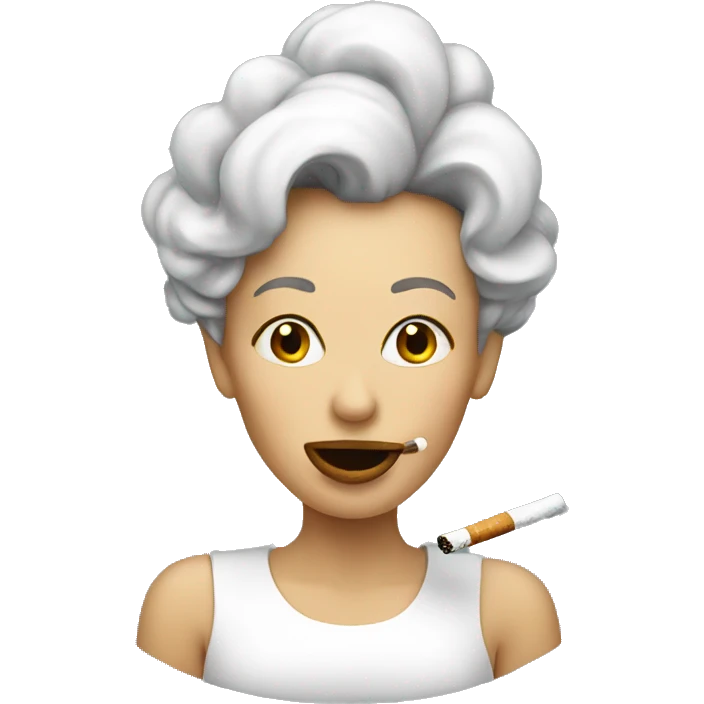 Smoking emoji lady emoji
