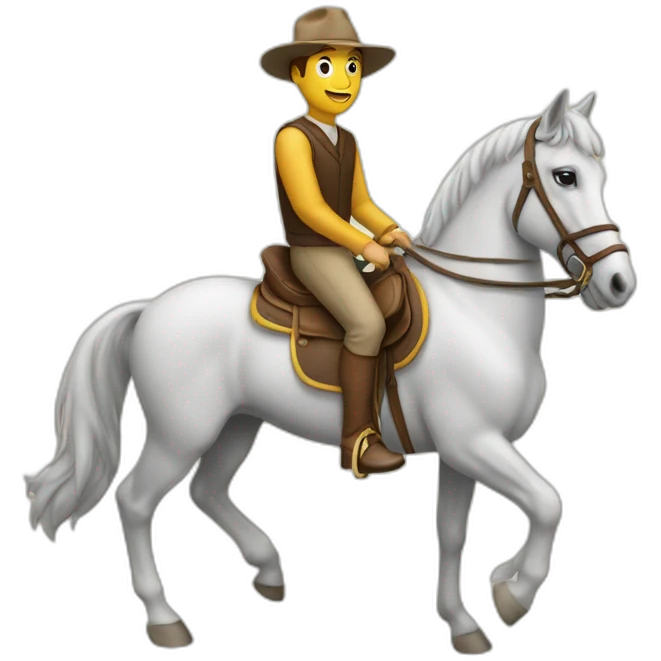 Humain sur cheval emoji