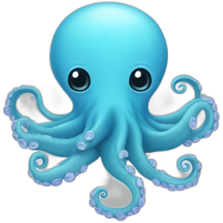 Loving Sky blue Octopus emoji