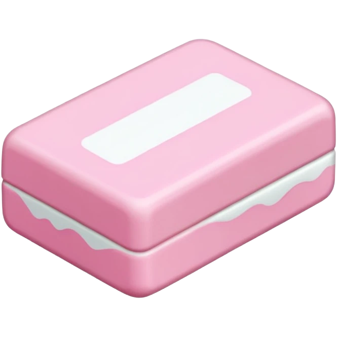 pink and white eraser looking candy emoji