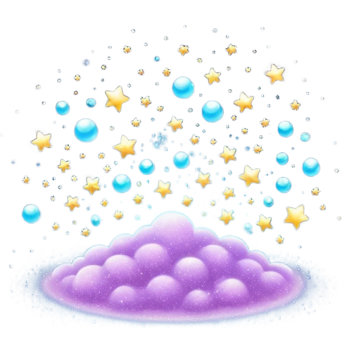 tiny glitter dust floating in the air, very small sparkles scattered everywhere, bright and shiny, like magical fine dust. Rounded, glossy, smooth, soft shadows, white background.




 emoji