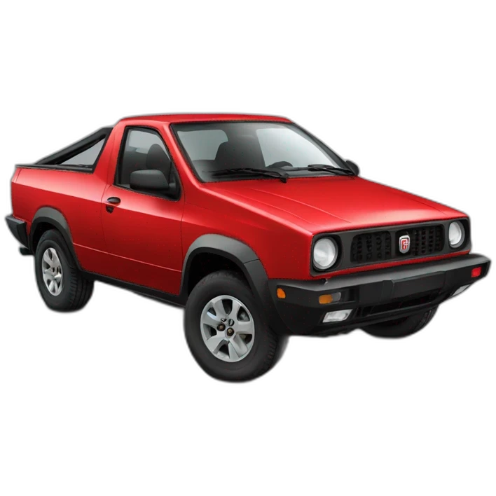 black-fiat-strada-car emoji