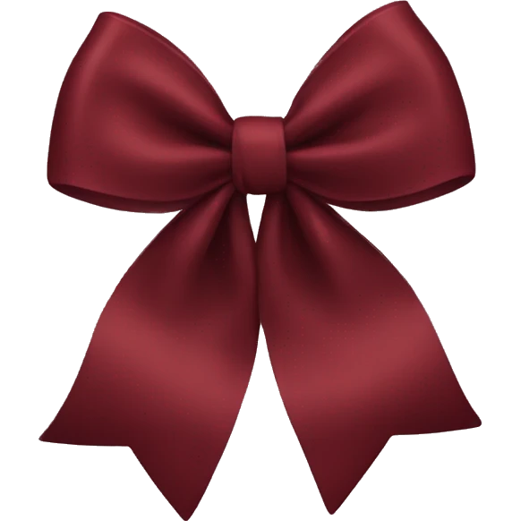Dark red iPhone bow emoji