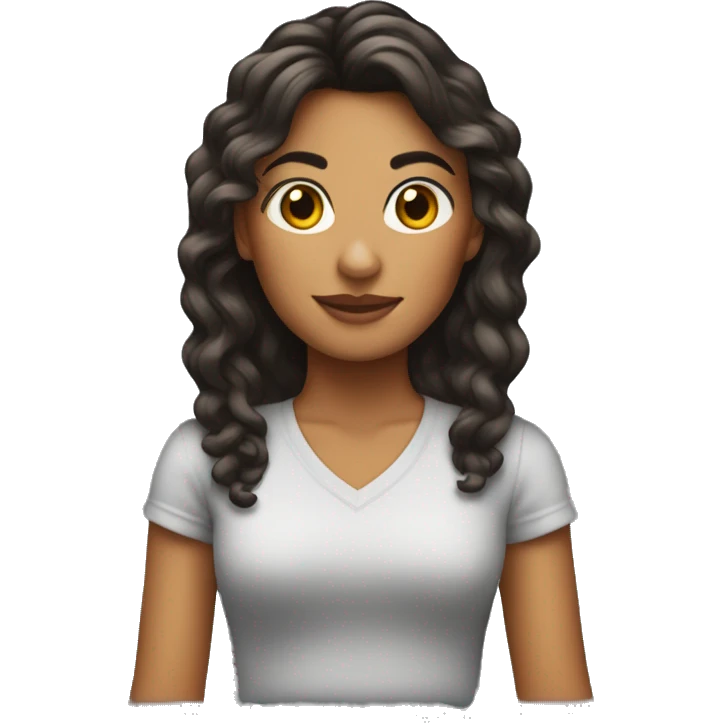 Chica de pelo marrón corto  emoji