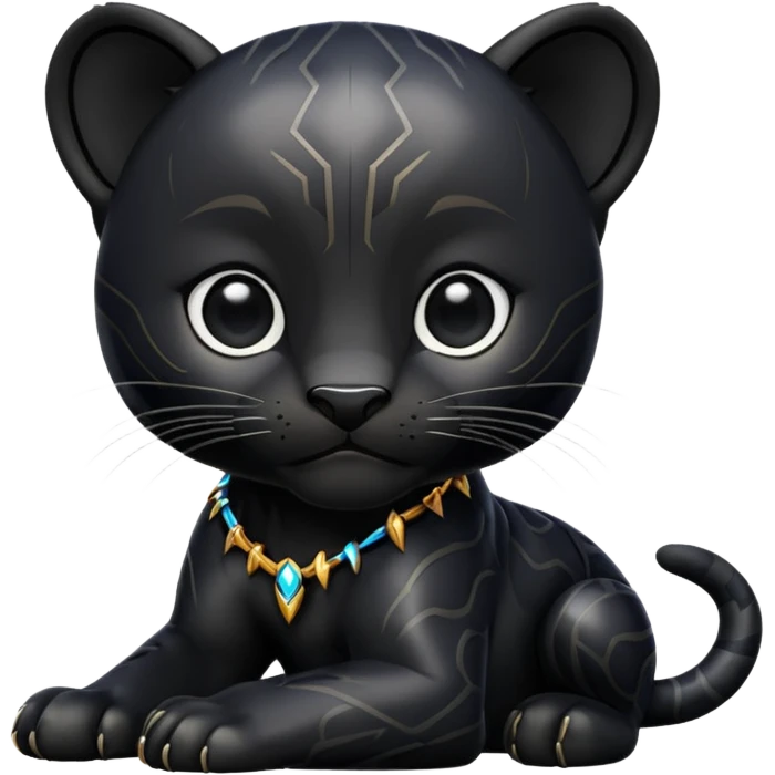 Pantera negra cuerpo pequeña emoji