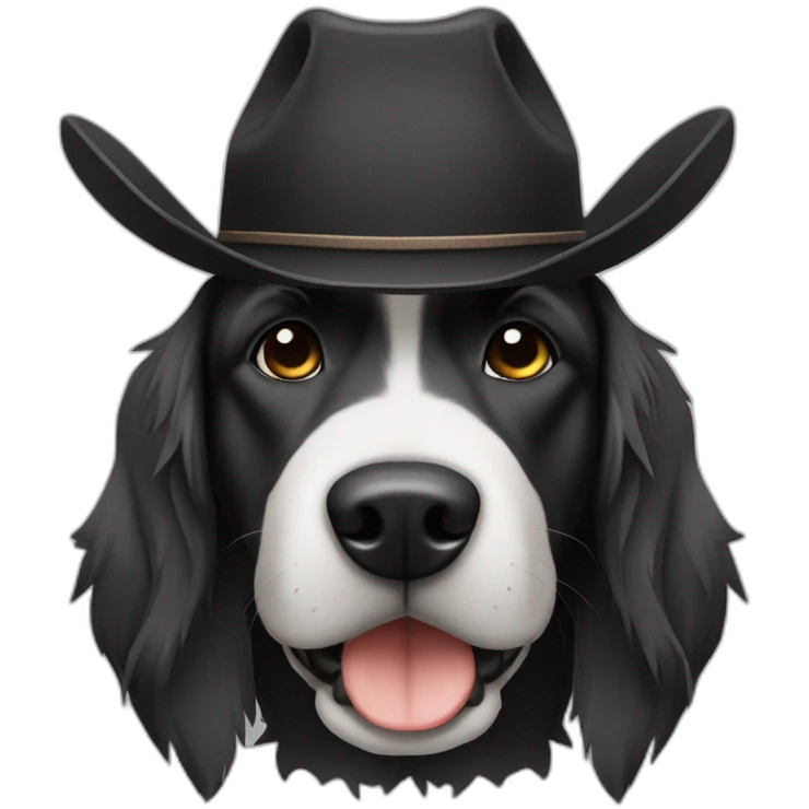black-dog-wearing-cowboy-hat emoji