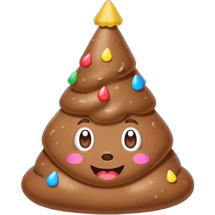 Poop with a party hat emoji