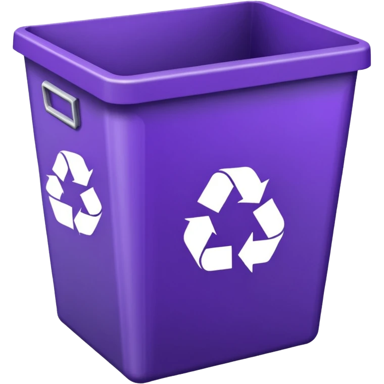 purple recycle bin full emoji
