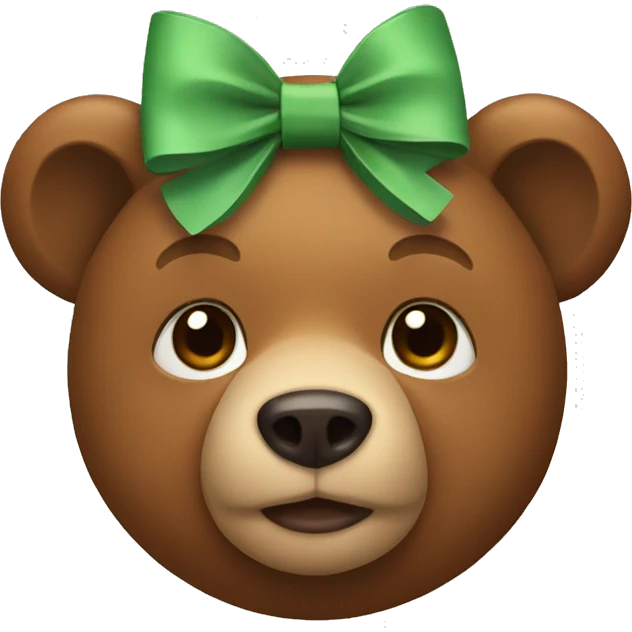 bear with bow  emoji